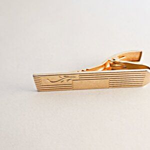 Vintage Gold Tone Tie Clip Tie Bar